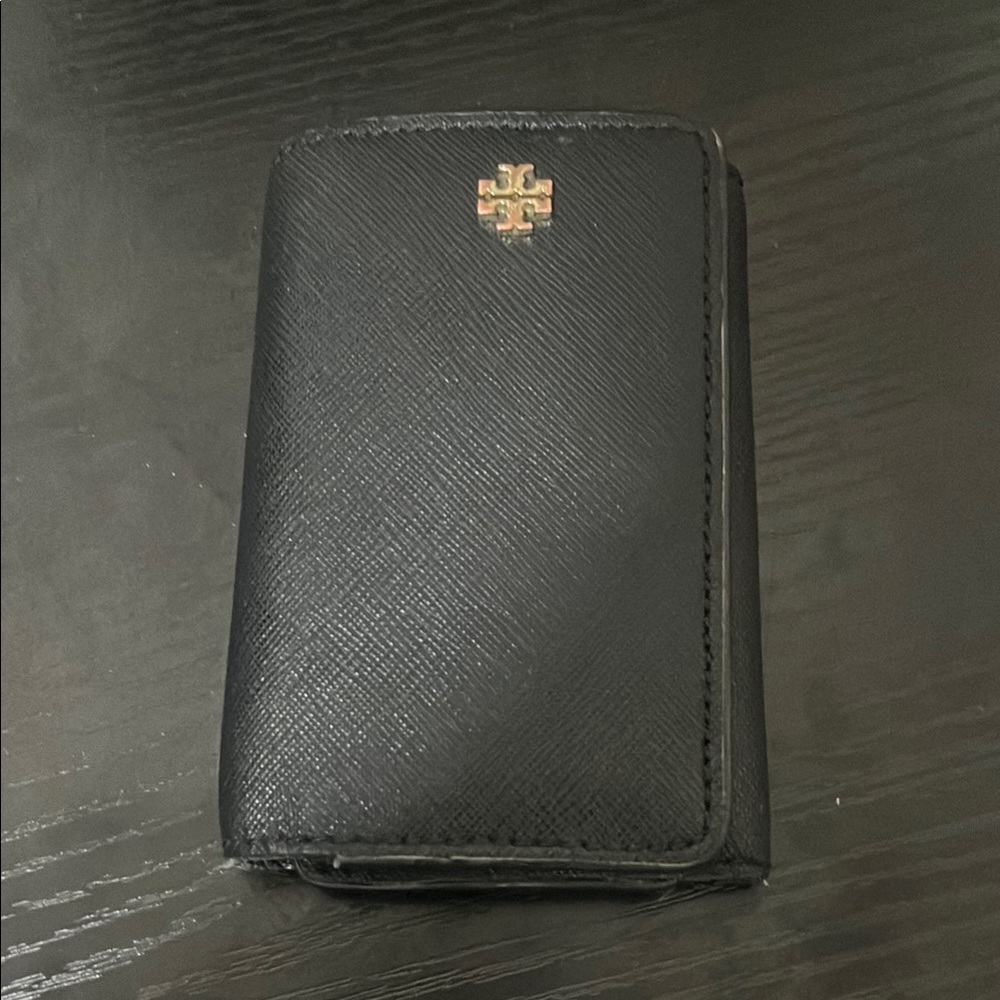Tory Burch Black Key & Card Holder Leather Accessory